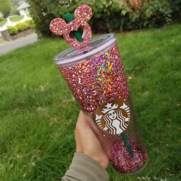 🆕️Starbucks, Custom Rose Gold Holo Tumbler - Picture 9 of 10